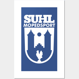 Suhl Mopedsport Schwalbe Logo (white) Posters and Art